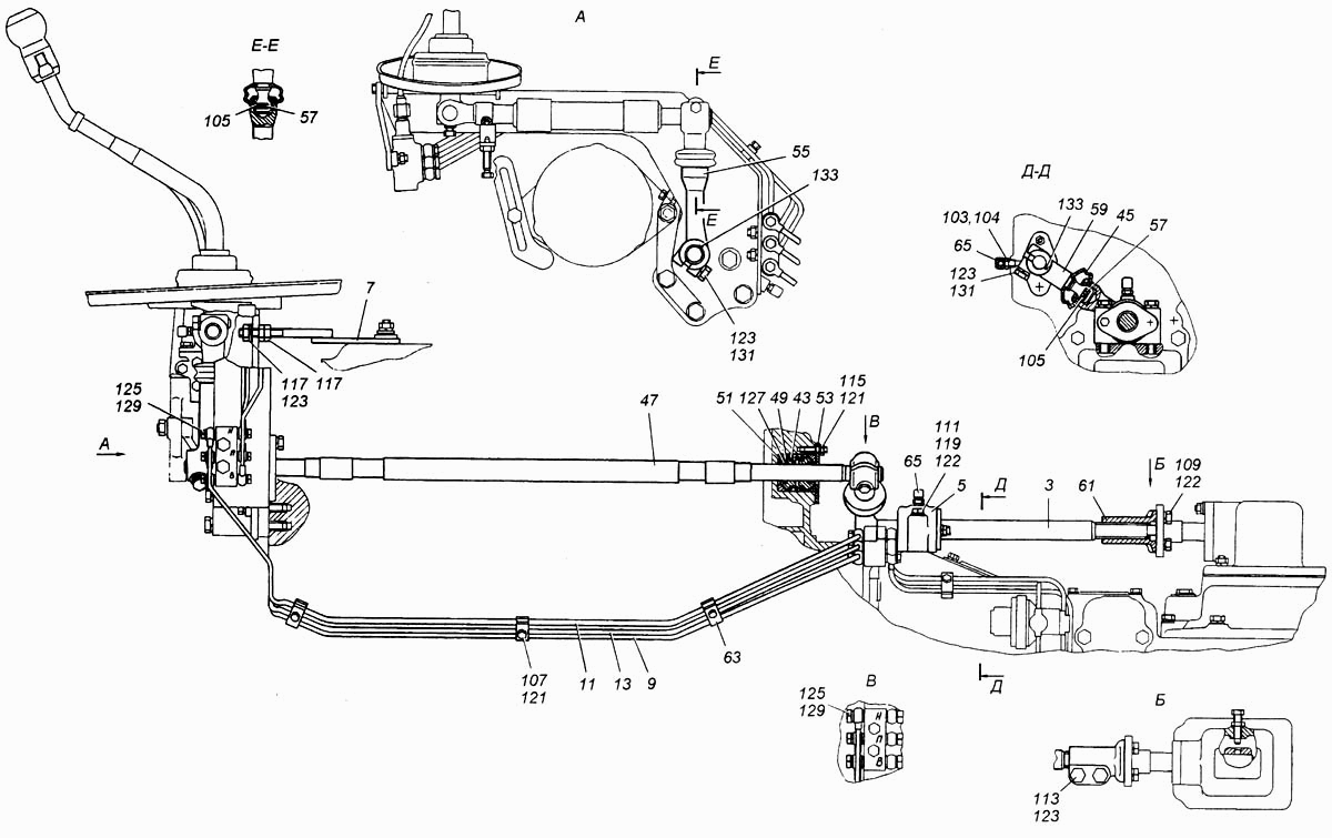 Камаз 6520 схема переключения передач рычага