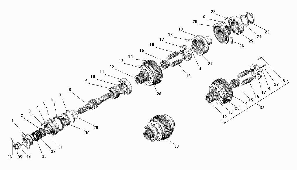 Схема раздаточная коробка урал 5557