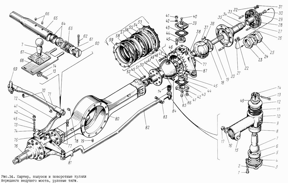 Передний мост зил 131 схема с описанием