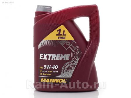    MANNOL  EXTREME . 5W40, SN/CF ACEA A3/B4 (4 + 1 ) EX52552