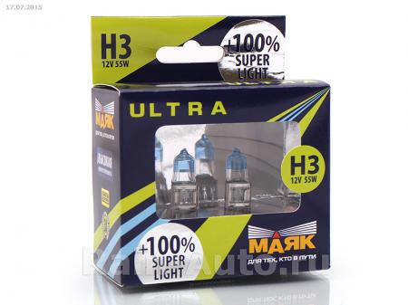  12V H3 55W PK22S SUPER LIGHT (+100%) (. 2 .) 82320SL