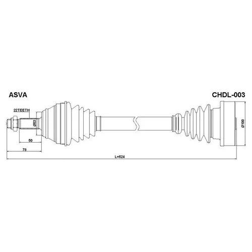   100X524X22 CHDL-003