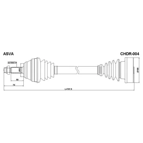   100X787, 5X22 CHDR-004