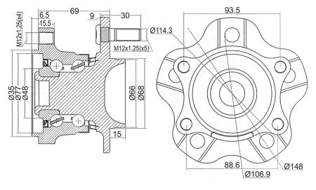  RR NISSAN TEANA #J31 2WD ST-43202-CN000