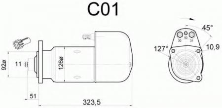  KB24V-5.4KW 11 45 VOLVO F10/12/MAN/RVI 19024013