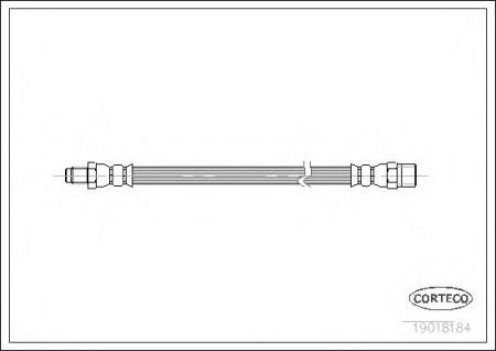 ШЛАНГ ТОРМОЗНОЙ AUDI: 200 2.1 5 E/2.1 5 T 79-82, 200 2.1 5 E/2.1 TURBO/2.1 TURBO QUATTRO 83-91, 80 1.4/1.6/1.6 D/1.6 TD/1.8/1.8 E/1.8 E QUATTRO/1.8 S/1.8 S QUATTRO/1 19018184