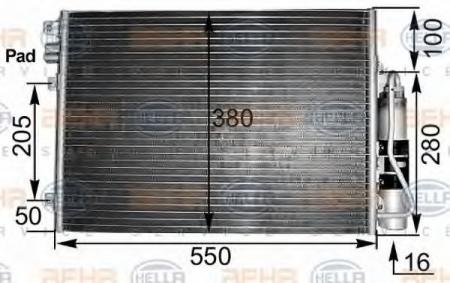 KONDENSATOR, TIEFE  16 MM 8FC351300491