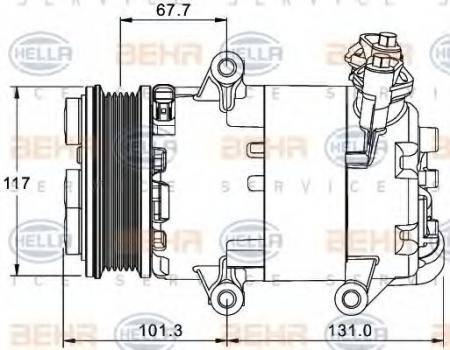 KOMPRESSOR(KLIMA), 12 V 8FK351334041