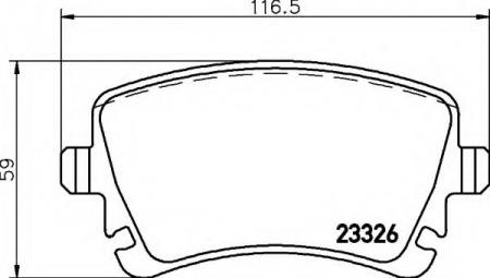 КОЛОДКИ ТОРМОЗНЫЕ ЗАДНИЕ ДИСКОВЫЕ К-КТ 8DB 355 011-531