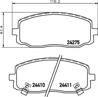 BREMSBELAGSATZ 8DB355006571