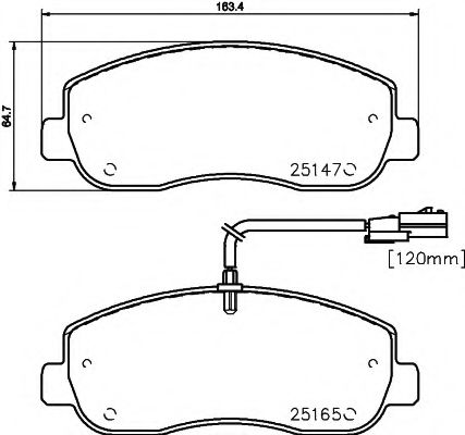 BREMSBELAGSATZ 8DB355015291