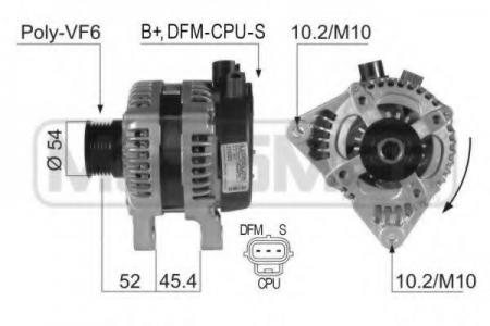  120A 14V FORD FIESTA V 04- 1.6TDCI/C-MAX 210323