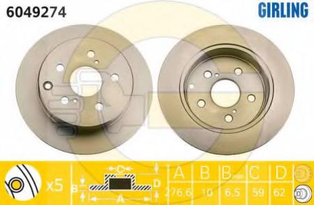    TOYOTA AVENSIS 05-> (280X10MM) 6049274