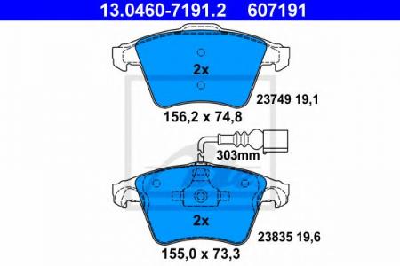    , VW: TOUAREG 2.5 R5 TDI/3.0 TDI/3.0 V6 TDI/3.2 V6/3.6 V6 FSI/4.2 V8/4.2 V8 FSI/5.0 R50 TDI/5.0 V10 TDI/6.0 W12 02-10 13.0460-7191.2