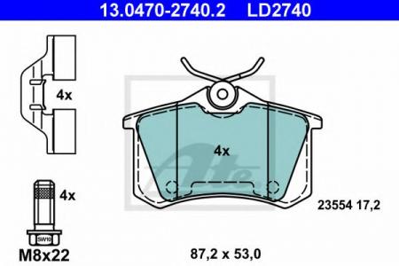 13.0470-2740.2   . CERAMICRENAULT CLIO / MEGANE / MODUS / SCENIC 1.2-2.0I / 1.5-2.0DCI 06> 13.0470-2740.2