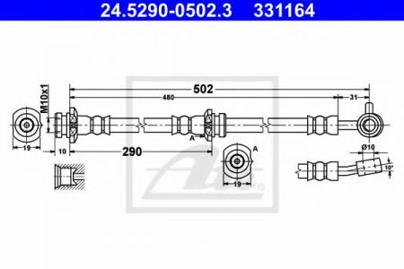   NIS X-TRAIL 2.0/2.5/2.2DCI/DI 01-  R (L=502MM) 24.5290-0502.3