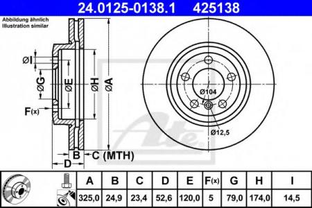   BMW E46 99- 3,0-3.3 4WD   325X25 24.0125-0138.1