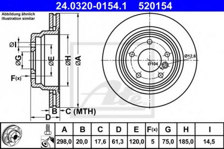   BMW E39 95-   PD 298X20 24.0320-0154.1