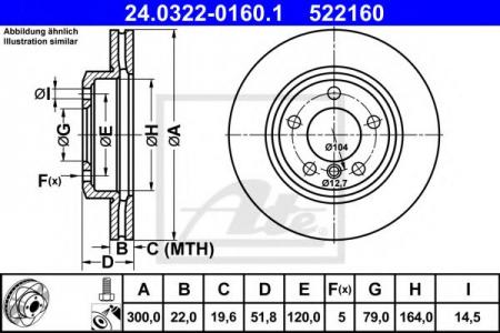   BMW E46 98-   PD 300X22 24.0322-0160.1