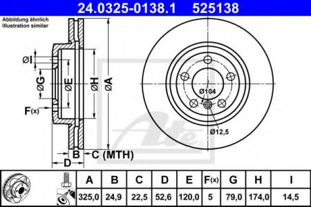   BMW E46 99- 3,0-3.3 4WD   (PD) 325X25 24.0325-0138.1