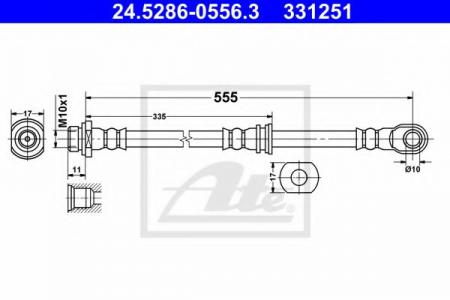   MIT PAJERO 3.0/3.8/3.2TD 07-  L/R L=555 24.5286-0556.3