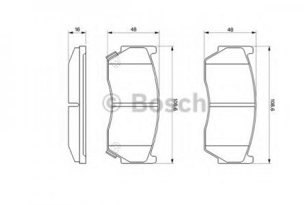 КОЛОДКИ ТОРМОЗНЫЕ NISSAN ALMERA N15 95-98 ПЕРЕДНИЕ 0 986 424 369