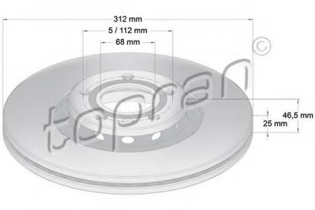    / A4, A-6, SKODA SUPERB, VW PASSAT (312X25) 01 / 97- 110078755