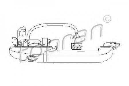 РУЧКА ДВЕРИ ПЕРЕДН ПРАВ VW: PASSAT 88-96, PASSAT VARIANT 88-97 108850755