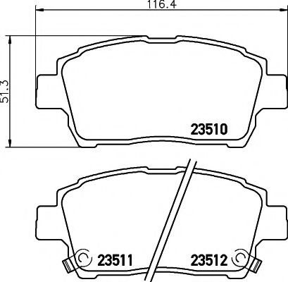     TOYOTA: CELICA 99-, COROLLA VERSO 02-04, COROLLA  02-, PRIUS  00-04, VITZ 99-05, YARIS 99-, YARIS VERSO 99- 2351002