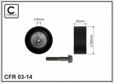РОЛИК П/КЛИН. РЕМНЯ PSA BERLINGO, C2/3, 306, 307 03-14