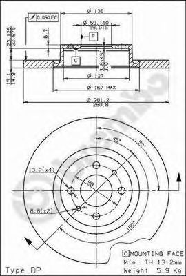   FR LANCIA LYBRA 1.6 99-05 08.7354.20