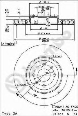    ALFA ROMEO: 155 92-97,  FIAT: BRAVO 07-, BRAVO 95-01, COUPE 93-96, CROMA 87-96, DOBLO 03-, DOBLO CARGO 05-, IDEA 04-, MAREA 96-, MAREA WEE 09.4939.14