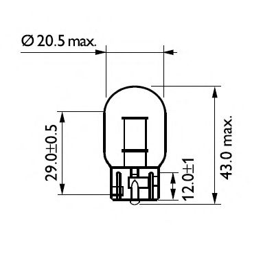     2 WY21W 12V 21W W3X16D () 12071B2