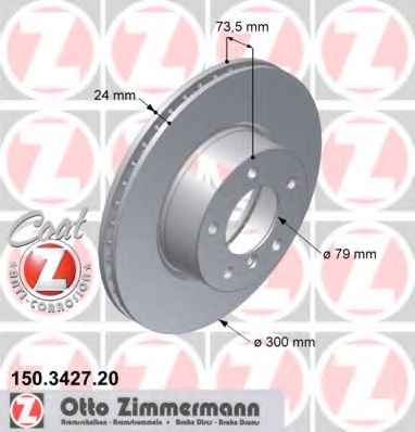   BMW E81/E87/E90/E91 2.0-2.5/2.0D 05-   300X24 150.3427.20