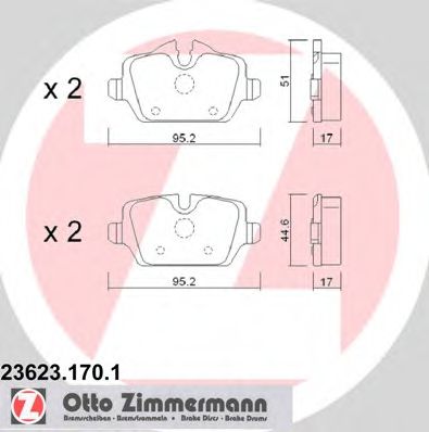 ZIMMERMANN-  BMW: 1 04-, 3 05- 23623.170.1